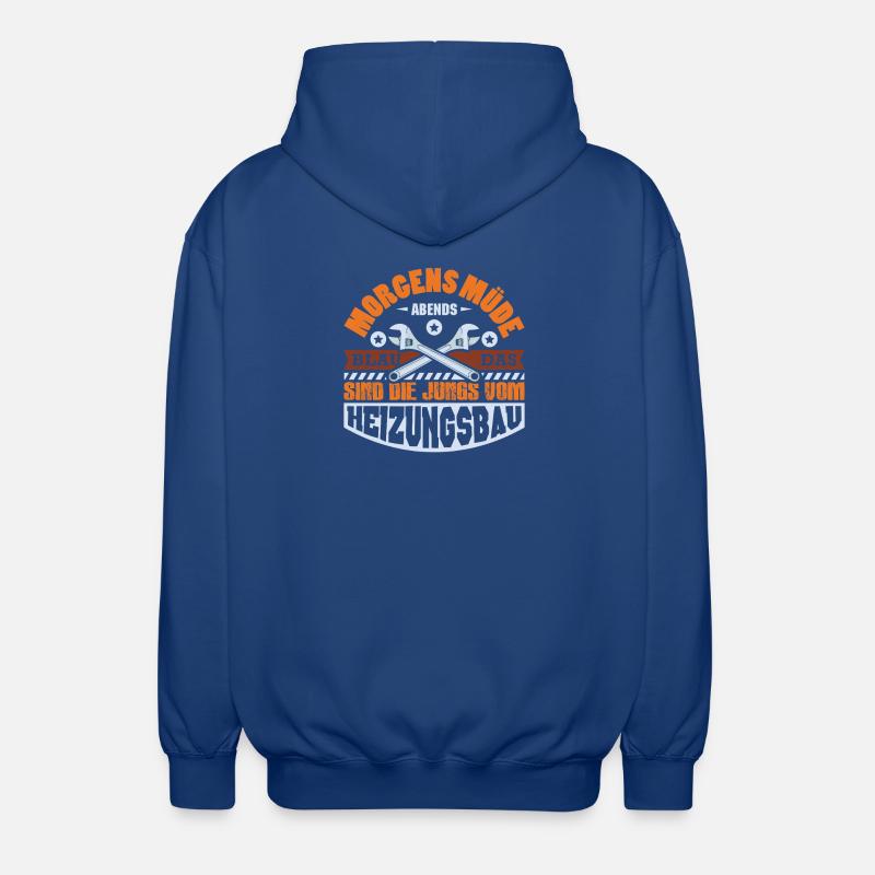 Heating Engineer Heating Construction Plumber Plumber - Unisex Hooded Jacket - royal blue
