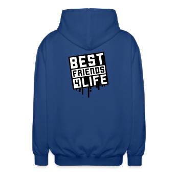 Beste Freunde Fürs Leben - Unisex Kapuzenjacke - Royalblau - Hinten - AI Model Male 185 light (185cm)