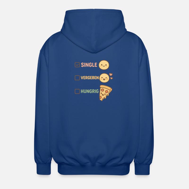 Statut relationnel & mèmes pizza - Veste à capuche unisexe - bleu royal