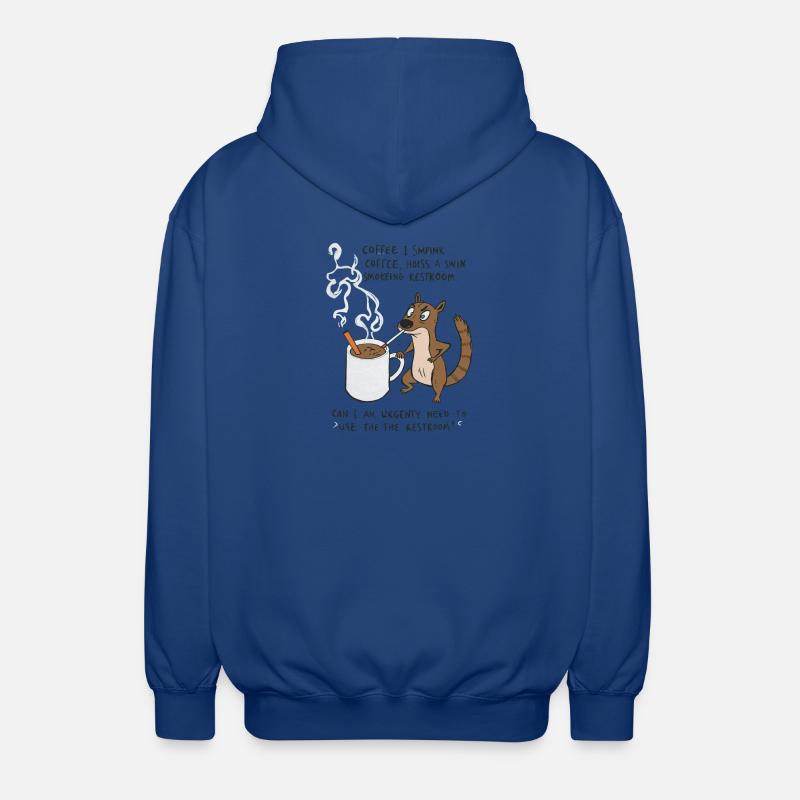 Kaffee Notfall Beutier Eichhörnchen Kippe  - Unisex Kapuzenjacke - Royalblau