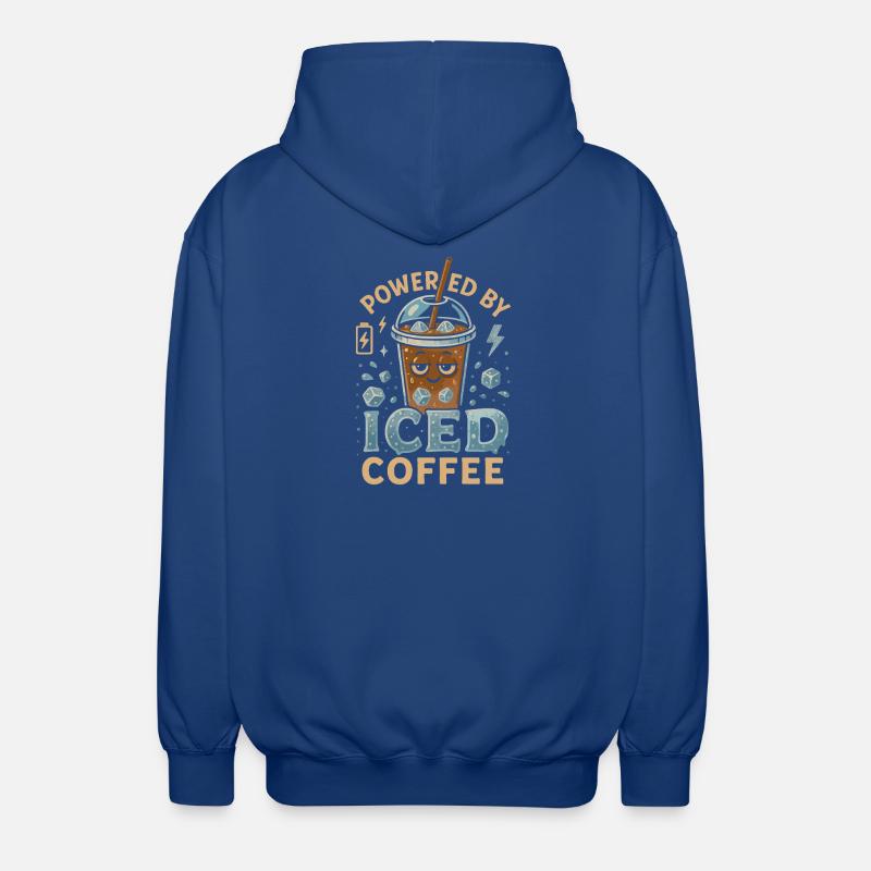 Alimenté par du café glacé - Veste à capuche unisexe - bleu royal