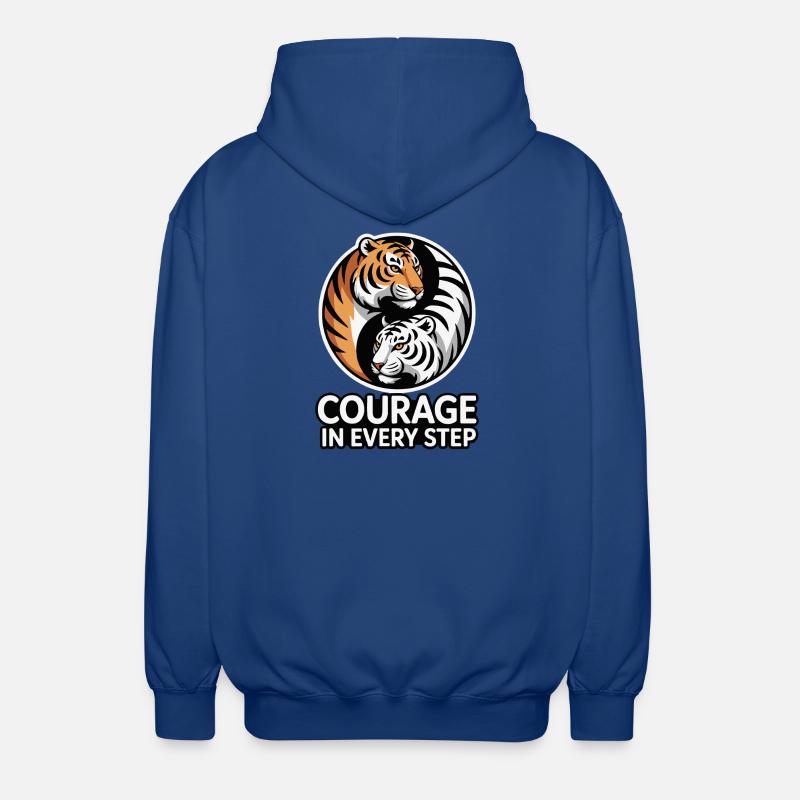 Le courage à chaque pas Tiger - Veste à capuche unisexe - bleu royal