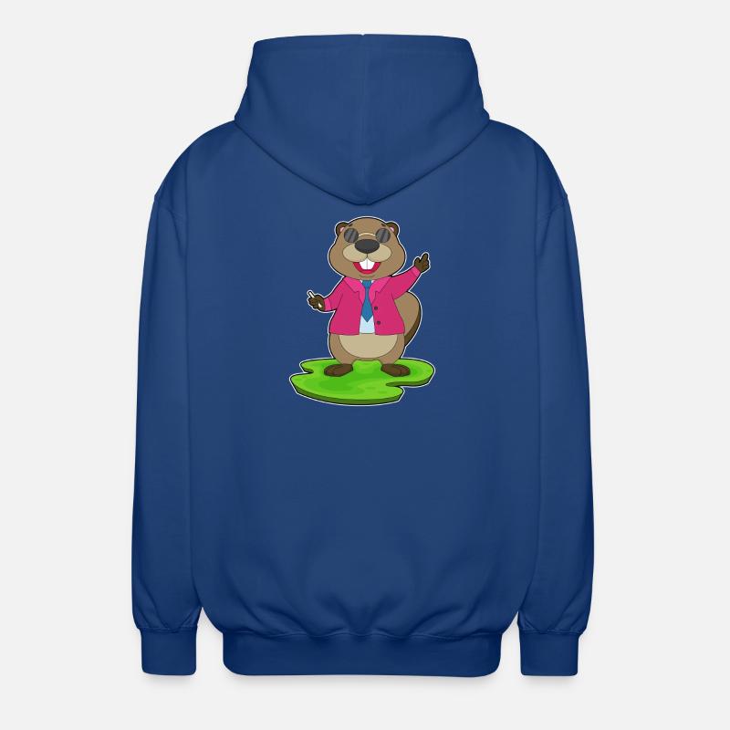 Biber Lehrer Kreide Schule - Unisex Kapuzenjacke - Royalblau