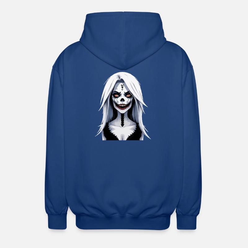 Skeleton Face Banshee Halloween - Unisex Hooded Jacket - royal blue
