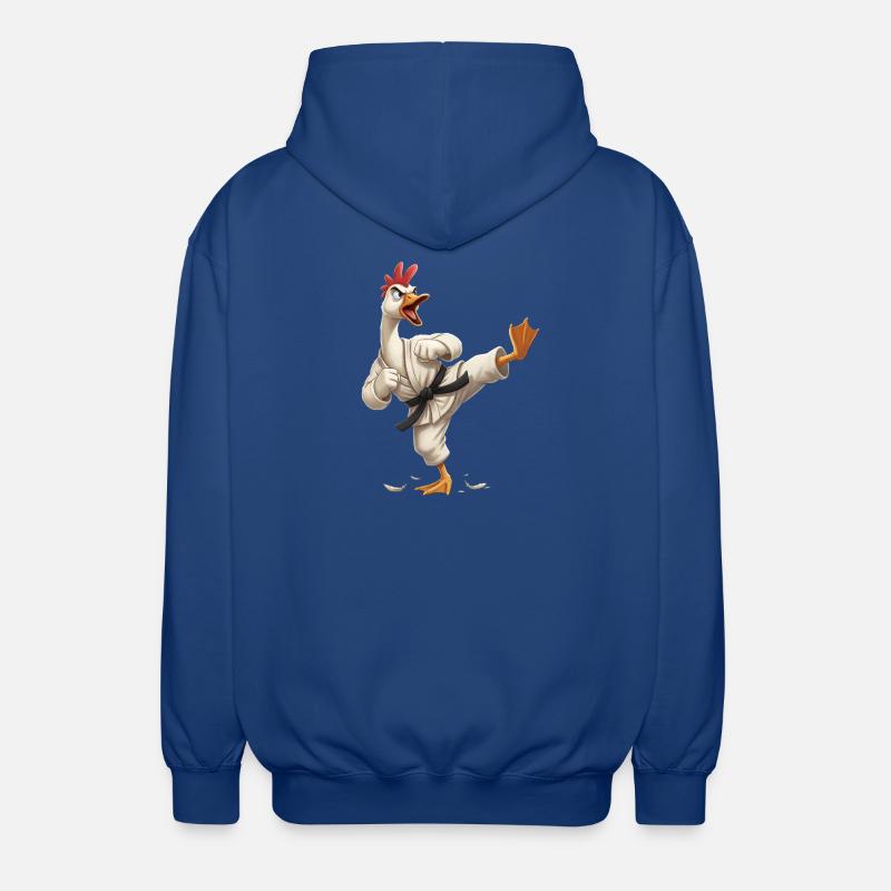 Héros de karaté de combat - Veste à capuche unisexe - bleu royal