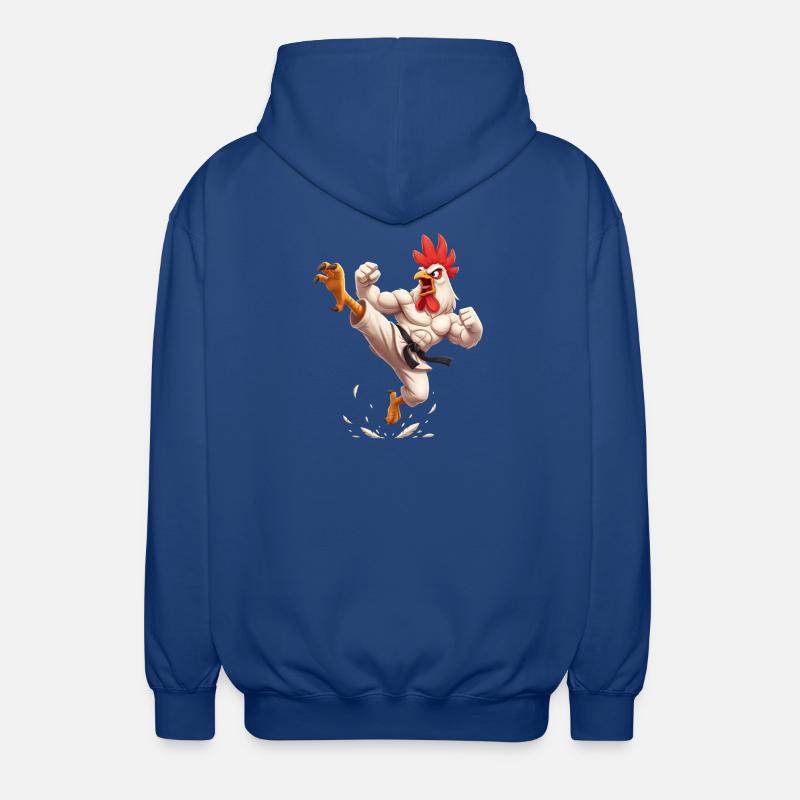 Karaté du coq de combat - Veste à capuche unisexe - bleu royal