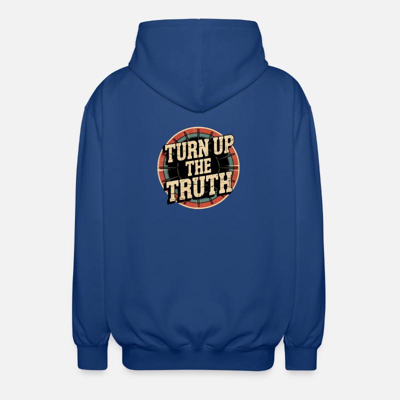 Retro Grunge – Montez la vérité - Veste à capuche unisexe - bleu royal