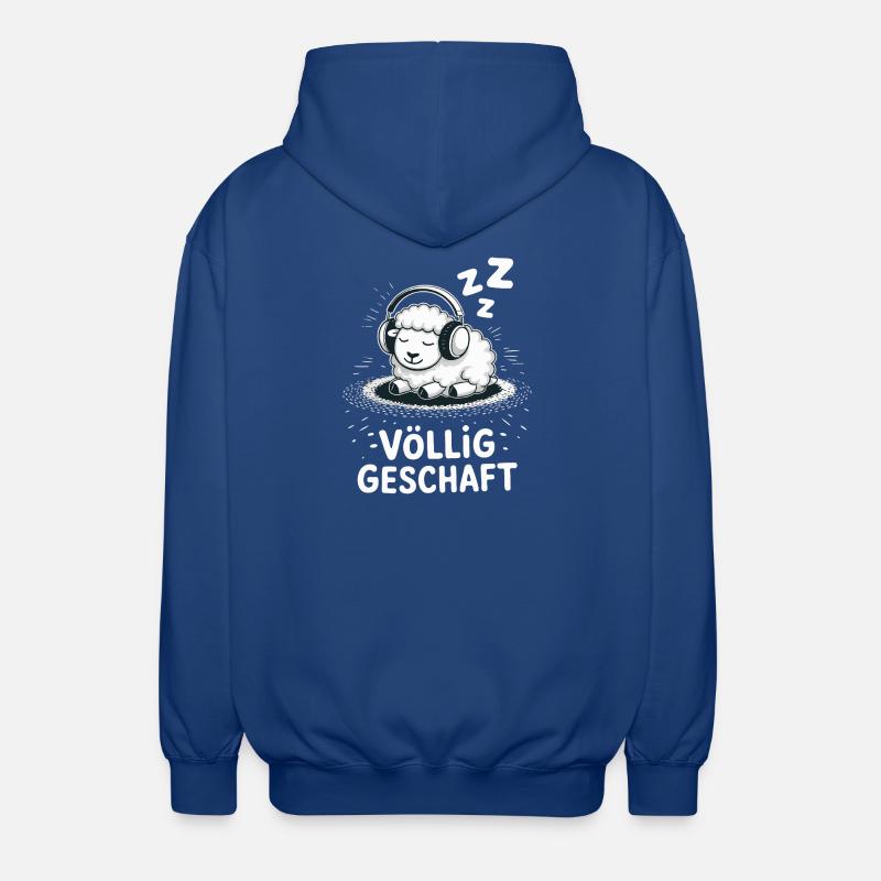 Conception de mouton entièrement réalisée - Veste à capuche unisexe - bleu royal