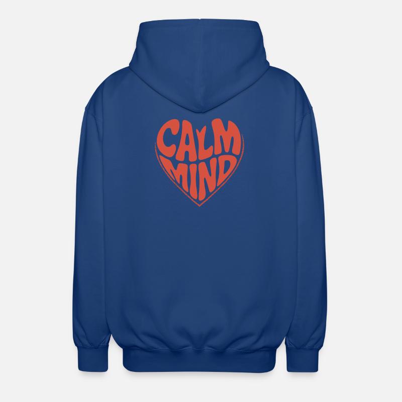 Calm Mind – Retro Herz Design - Veste à capuche unisexe - bleu royal