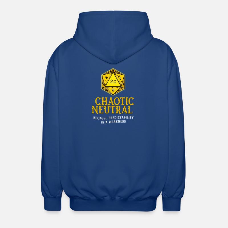 Dés neutres chaotiques - Veste à capuche unisexe - bleu royal