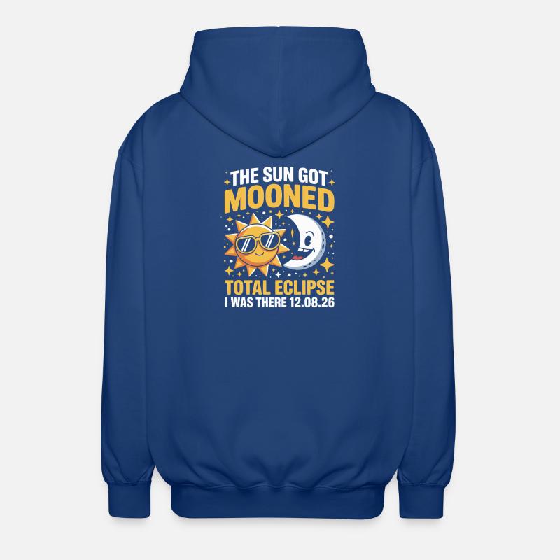 Sun Moon Total Eclipse Saying - Unisex Hooded Jacket - royal blue