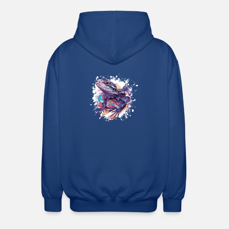 Frosch Farbklecks Kunst - Unisex Kapuzenjacke - Royalblau
