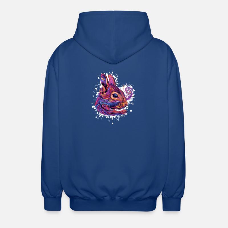 Psychedelischer Eichhörnchenkopf - Unisex Kapuzenjacke - Royalblau