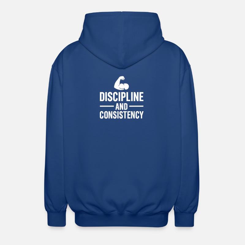 Discipline et constance Gym Devise - Veste à capuche unisexe - bleu royal