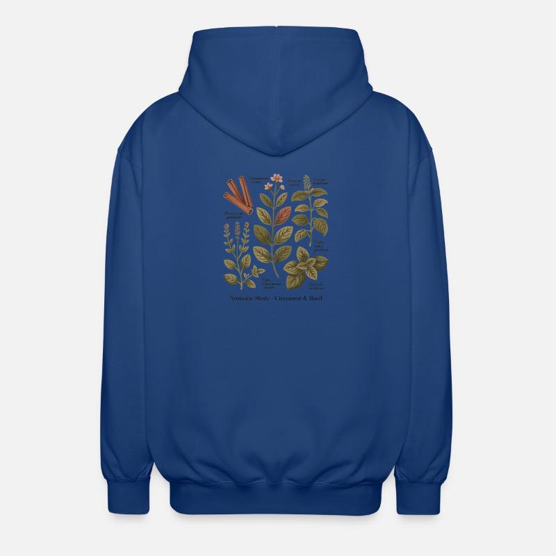 Aromatic Study – Cinnamon & Basil - Unisex Hooded Jacket - royal blue