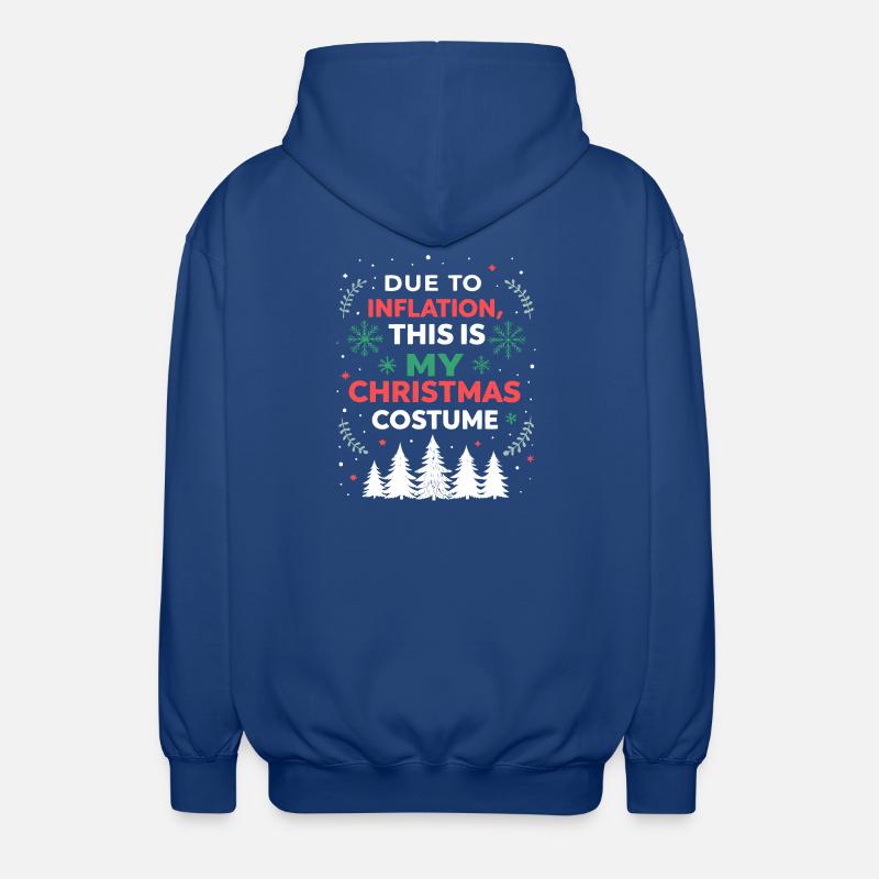 Weihnachtskostüm Inflation Humor - Unisex Kapuzenjacke - Royalblau