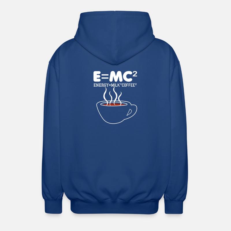 Coffee Formula E=MC2 Illustration - Unisex Hooded Jacket - royal blue