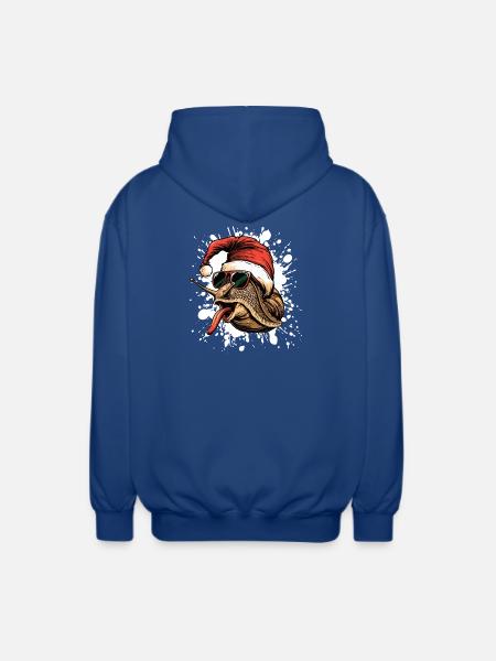 Snail Christmas Funny - Unisex Hooded Jacket - royal blue