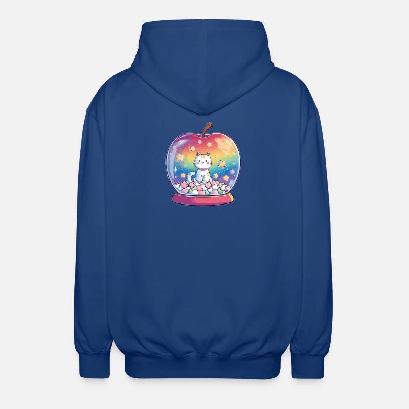 Arc-en-ciel boule de chat - Veste à capuche unisexe - bleu royal