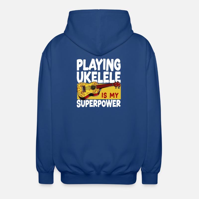 Hawaiian Ukulele Uke Playing - Unisex Kapuzenjacke - Royalblau