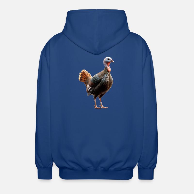 Dinde Poules Oiseaux Dinde - Veste à capuche unisexe - bleu royal