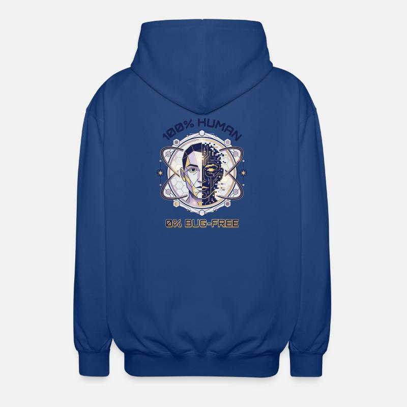 Menschlicher Glitch Code - Unisex Kapuzenjacke - Royalblau