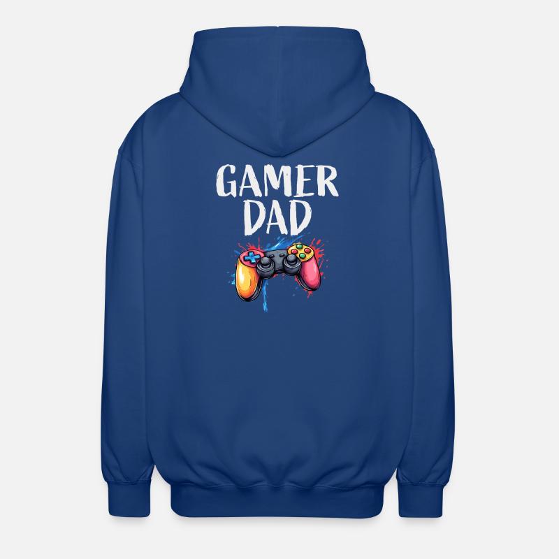 Gamer Papa Controller Splash - Unisex Kapuzenjacke - Royalblau