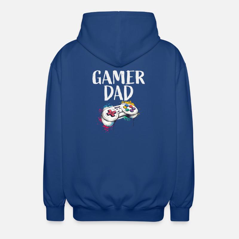 Gamer Dad Controller Kunst - Unisex Kapuzenjacke - Royalblau