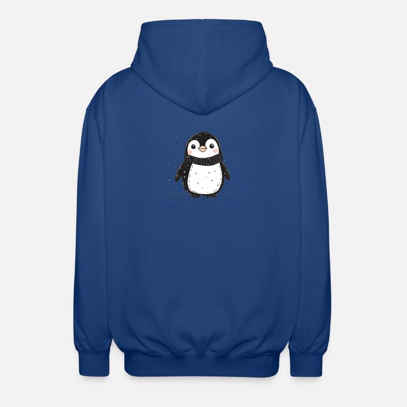 Joyeuses manchots, mignons manchots de Noël - Veste à capuche unisexe - bleu royal
