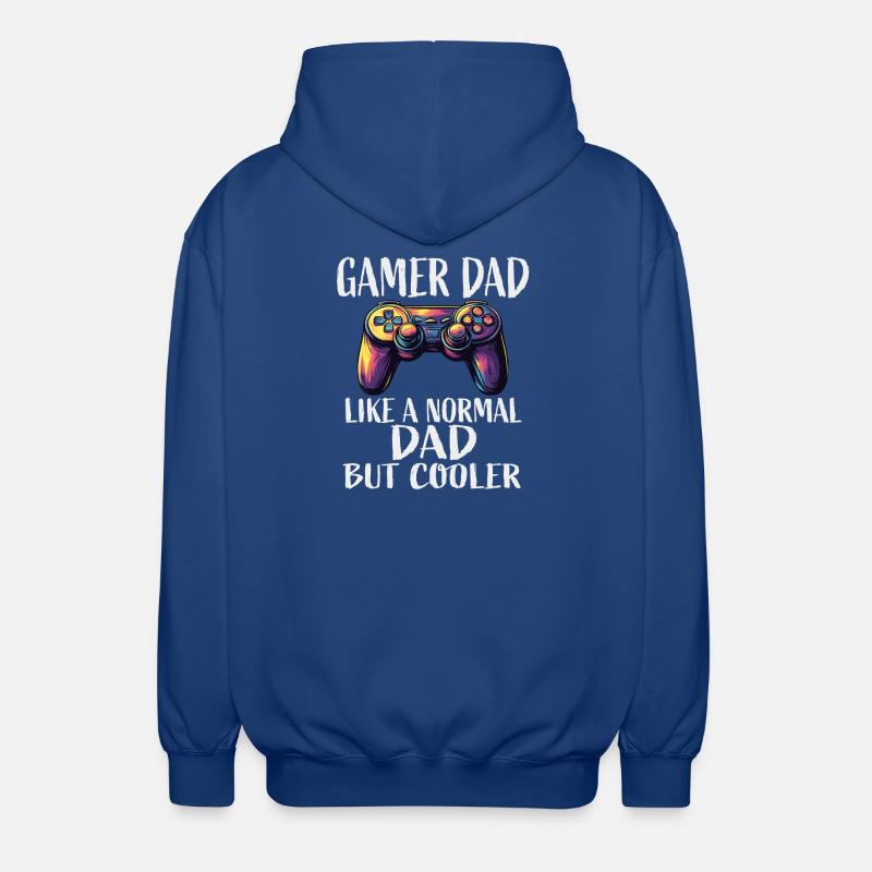 Gamer Dad Cooler Controller Spruch - Unisex Kapuzenjacke - Royalblau