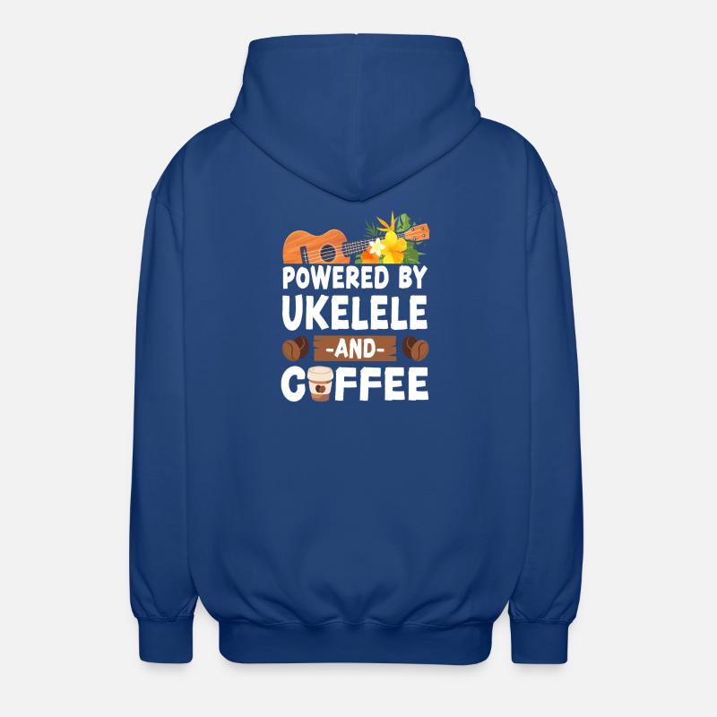 Hawaiian Ukulele Uke Coffee - Unisex Kapuzenjacke - Royalblau