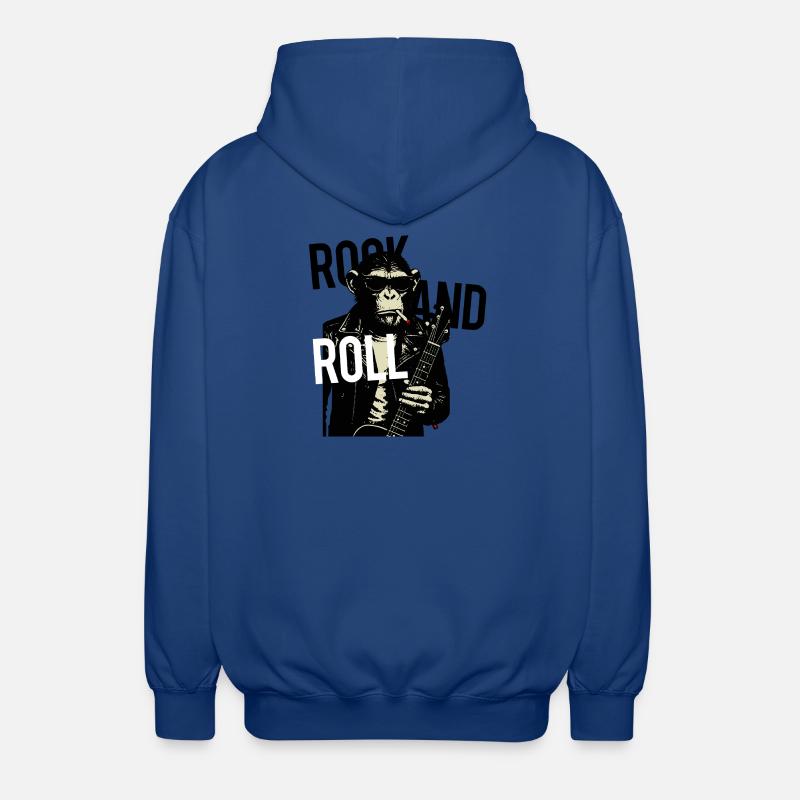 Rolling Monkey Rock - Veste à capuche unisexe - bleu royal