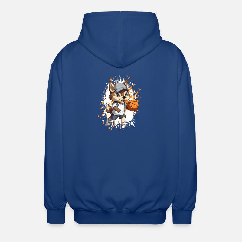 Fuchs Basketballheld im Freizeit-Look - Unisex Kapuzenjacke - Royalblau