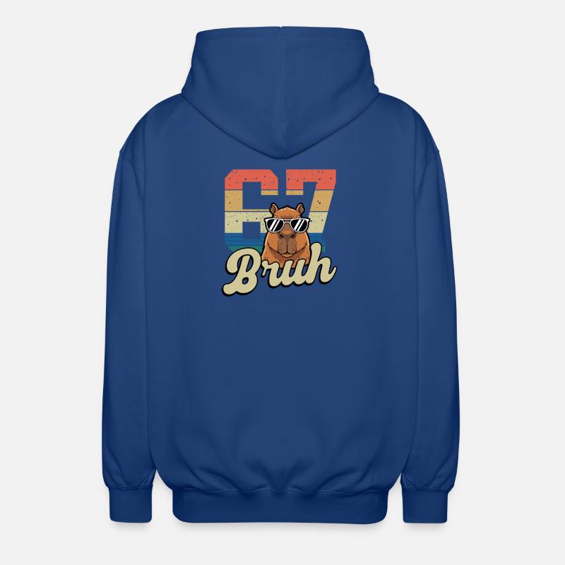 Bruhh Camel Retro 67 - Veste à capuche unisexe - bleu royal