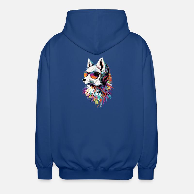 Polarfuchs Schneefuchs Eisfuchs Süßer Weißer Fuchs - Unisex Kapuzenjacke - Royalblau