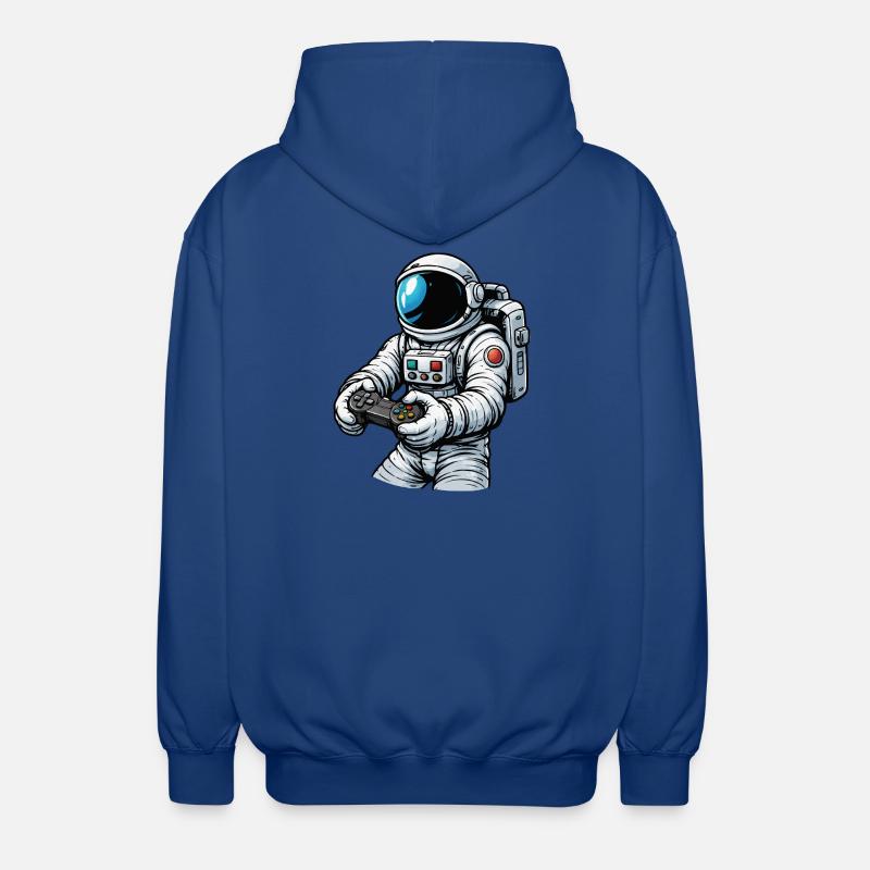 Astronaut mit Gamecontroller - Unisex Kapuzenjacke - Royalblau