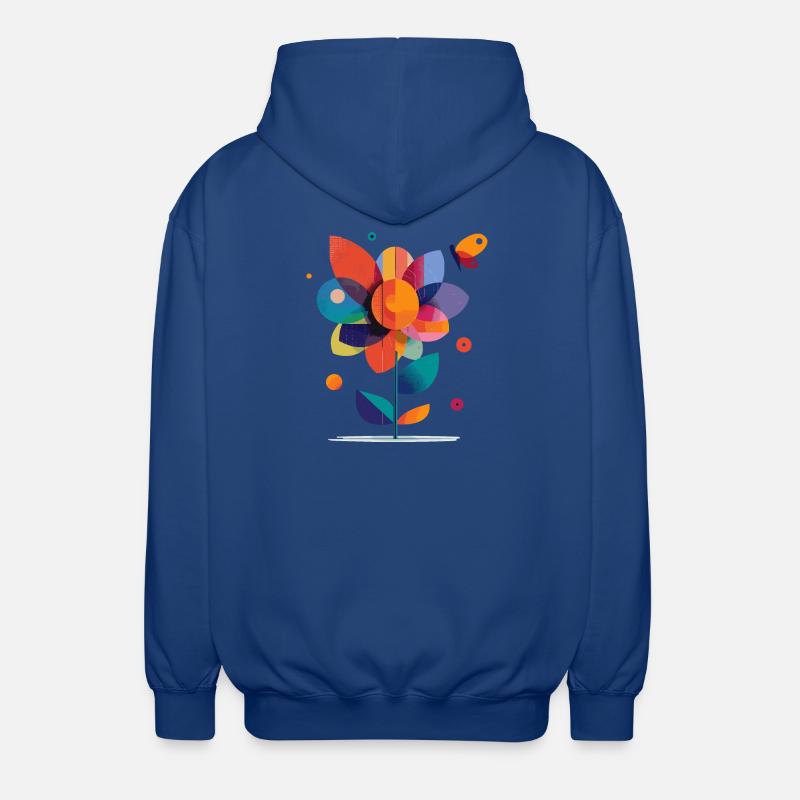 fleur colorée - Veste à capuche unisexe - bleu royal