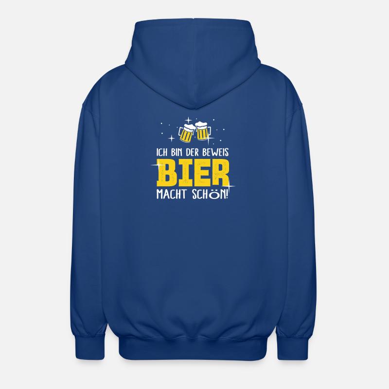 la bière vous rend belle - Veste à capuche unisexe - bleu royal