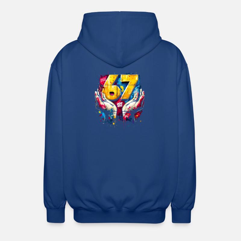 6 7 Graffiti Meme - Unisex Hooded Jacket - royal blue