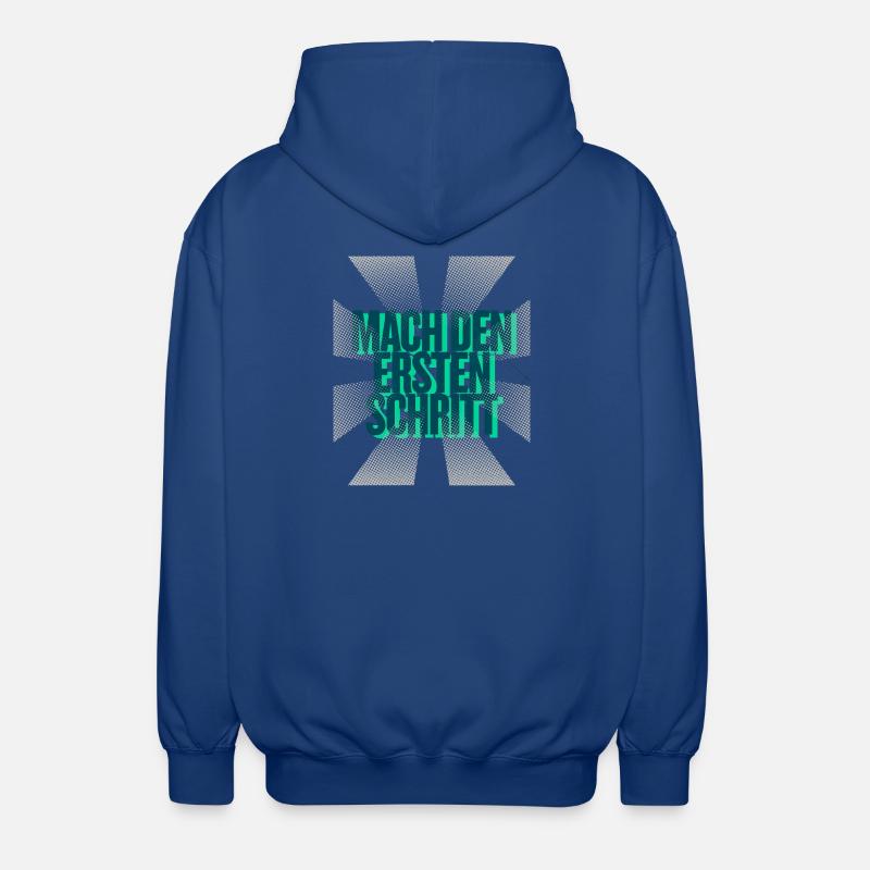 Mach den ersten Schritt – Mut Statement - Unisex Kapuzenjacke - Royalblau