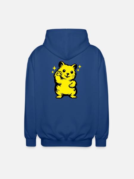 Hamster Cartoon - Unisex Hooded Jacket - royal blue