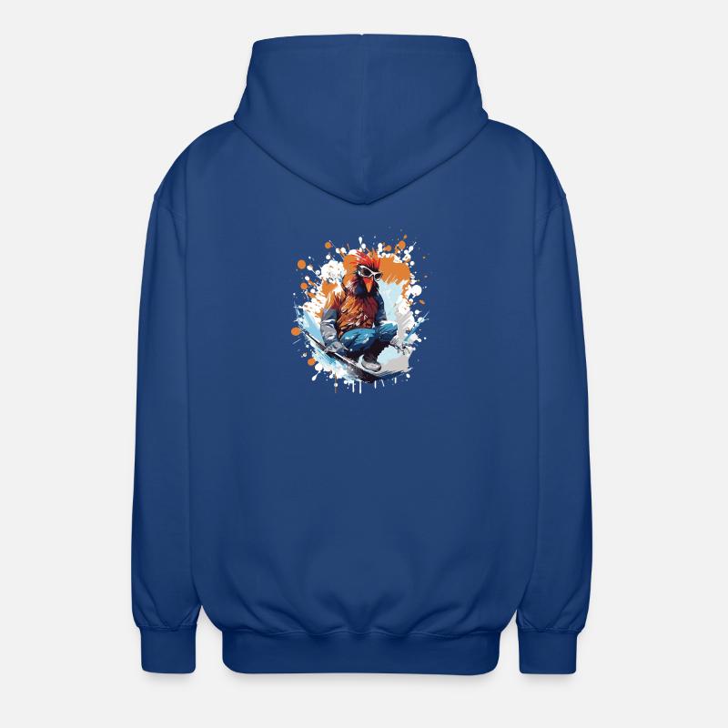 Hahn Snowboard - Unisex Kapuzenjacke - Royalblau