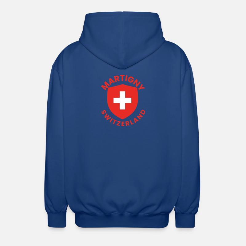 Martigny Schweizer Schild - Unisex Kapuzenjacke - Royalblau