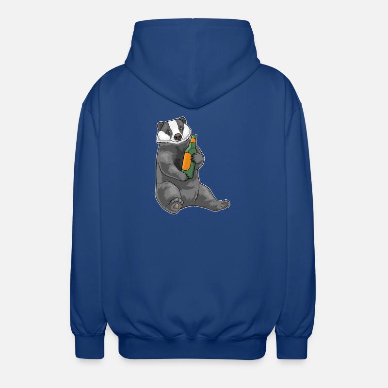 Bouteille de bière Badger - Veste à capuche unisexe - bleu royal