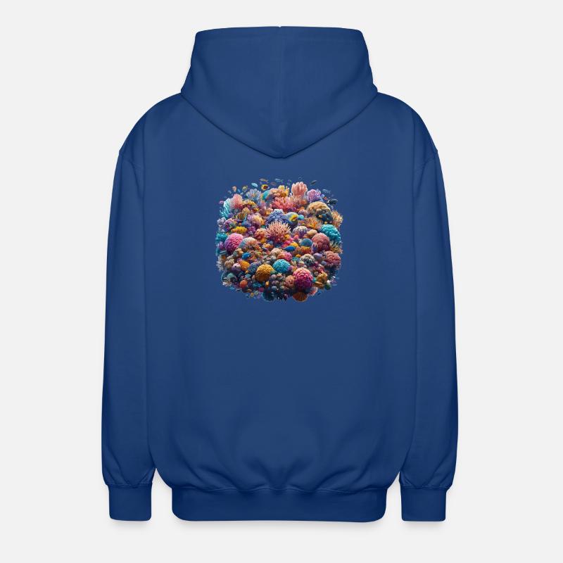 Korallenriff Farbmeer - Unisex Kapuzenjacke - Royalblau