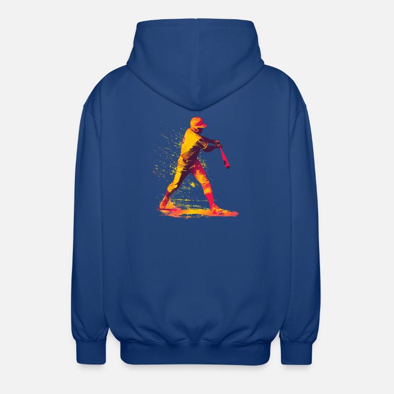 Farbexplosion Baseball-Schläger - Unisex Kapuzenjacke - Royalblau