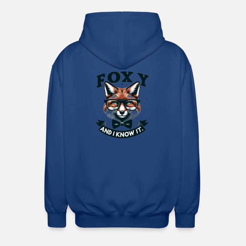 Cravatta a papillon Foxy Nerd Glasses - Felpa unisex con cappuccio - blu royal