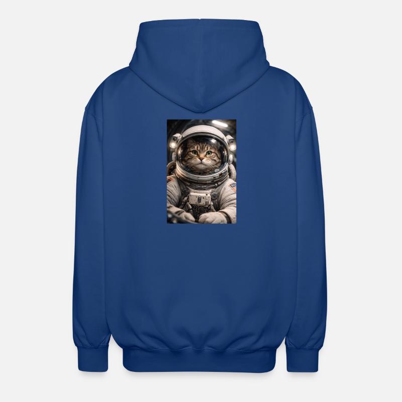 Chat de l’espace en costume d’astronaute - Veste à capuche unisexe - bleu royal