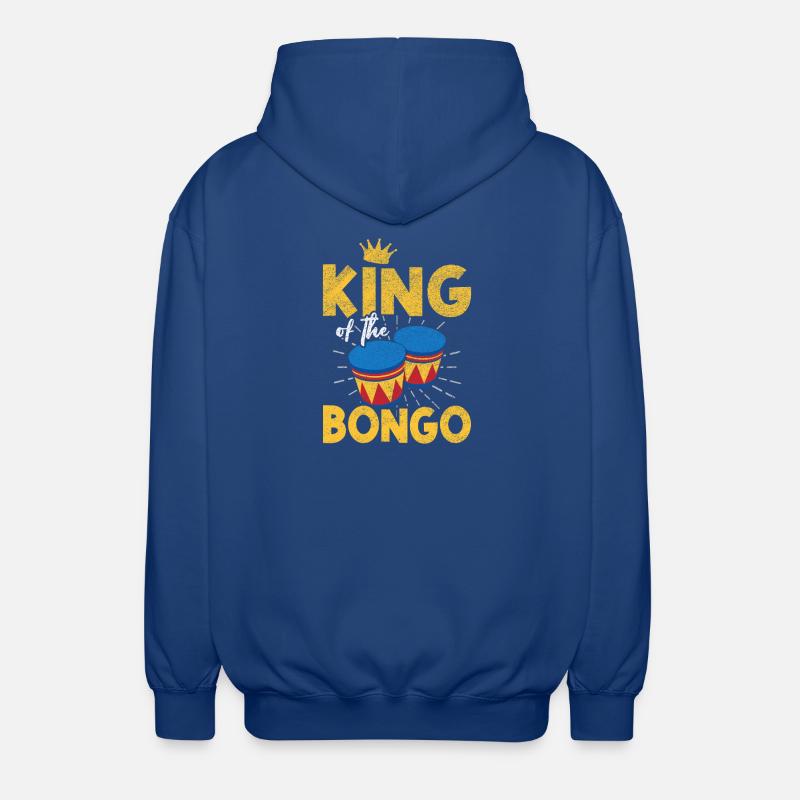 King Bongo Retro Percussion Conception - Veste à capuche unisexe - bleu royal