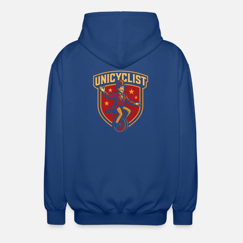 Zirkus-Einradfahrer Lustiger Kinderzirkus - Unisex Kapuzenjacke - Royalblau